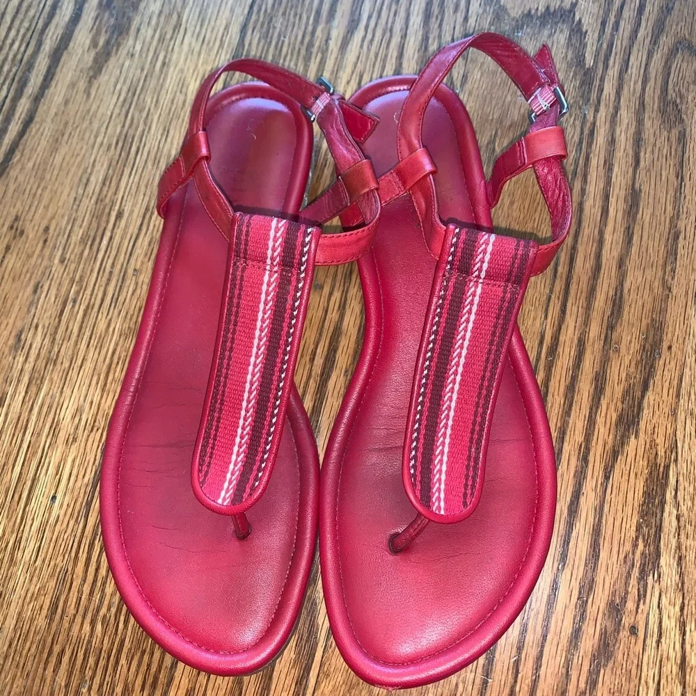 Cole Haan Leather Espadrille Thong Sandals